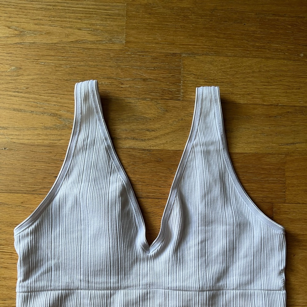 White Sports bra